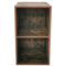 Compartment cabinet Compartment 2 open compartments storage cabinet - dark brown