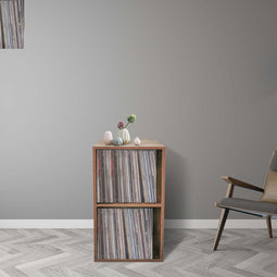 Compartment cabinet Compartment 2 open compartments storage cabinet - dark brown