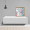 Floating hall cabinet - hanging sideboard cabinet - with drawer - 100 cm wide - white