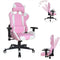 Gaming chair Thomas - office chair racing gaming - ergonomic - pink white