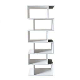 Shelf bookcase - wall cabinet stacked cube - 185 cm high - white
