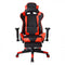 Office chair racing gaming chair style with footrest high premium design Thomas black red