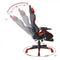 Office chair racing gaming chair style with footrest high premium design Thomas black red