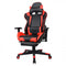 Office chair racing gaming chair style with footrest high premium design Thomas black red