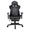 Gaming chair office chair Thomas - with footrest - racing style - ergonomically adjustable - black