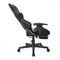 Gaming chair office chair Thomas - with footrest - racing style - ergonomically adjustable - black