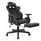 Gaming chair office chair Thomas - with footrest - racing style - ergonomically adjustable - black