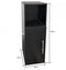 Hallway cabinet - bedside table - 90 cm high - black
