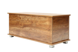 Storage box - toy box - blanket box - 100 cm wide - vintage brown