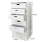 Chest of 6 drawers - storage cabinet with removable trays - 95 cm high