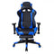Office chair racing gaming chair style with footrest high premium design Thomas black blue