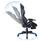 Office chair racing gaming chair style with footrest high premium design Thomas black blue