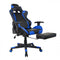 Office chair racing gaming chair style with footrest high premium design Thomas black blue