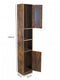 Column cabinet bathroom - storage cabinet bathroom or hall - with mirror - 180 cm high