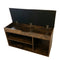 Shoe cabinet hall bench with storage space - shoe rack - with seat cushion - brown walnut