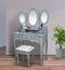 Dressing table - make-up table make up make-up - dressing table - mirror and stool - gray
