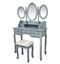 Dressing table - make-up table make up make-up - dressing table - mirror and stool - gray