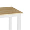 Kitchen table - desk table - 75 cm x 75 cm - white brown