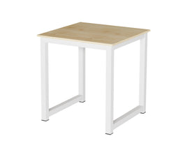 Kitchen table - desk table - 75 cm x 75 cm - white brown