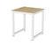 Kitchen table - desk table - 75 cm x 75 cm - white brown