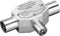 Goobay Koax-T-Adapter: double coax socket > coax plug - adapter plug made of metal