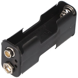 Battery holder for 2x Mignon with push button