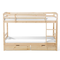 Beliani REGAT - Stapelbed - Lichte houtkleur - 90 x 200 cm - Dennenhout