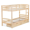 Beliani REGAT - Stapelbed - Lichte houtkleur - 90 x 200 cm - Dennenhout