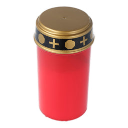 LED grave light red with flickering candle light including 2x AA Mignon LR6 standard batteries