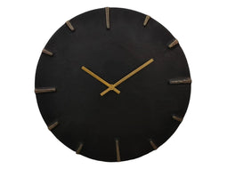 Van der Velde Wandklok industrieel - wandklok zwart - klok 74 cm