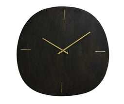 Van der Velde Wandklok landelijk - wandklok zwart - houten klok 61 cm