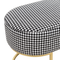 Beliani MILRY - Voetenbank - Zwart/Wit - Polyester