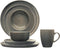 GLAMOMAX'S Choice - Ceylon Green Serviesset - 6 Persoons - 24-Delig - Groen/Grijs - Vaatwasserbesten