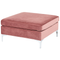 Beliani EVJA - Hoekbank met ottmaan - Roze - Rechterzijde - Fluweel