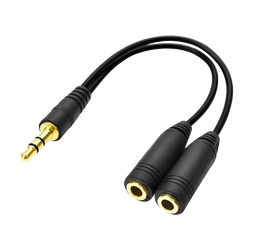 CABLE AUDIO JACK 3.5MM MALE VERS DOUBLE JACK 3.5MM FEMELLE B