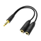 CABLE AUDIO JACK 3.5MM MALE VERS DOUBLE JACK 3.5MM FEMELLE B
