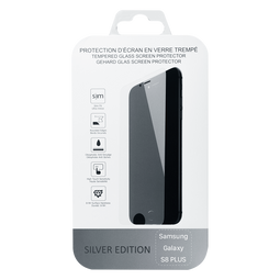 VERRE DE PROTECTION SILVER POUR SAMSUNG GALAXY S8 PLUS