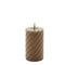 Mansion atmosphere - swirl led kaars rustic sand 12,5x7,5cm