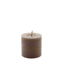 Mansion atmosphere - led kaars beige 10x10cm