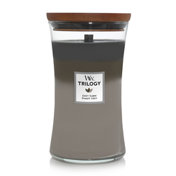 Woodwick - Trilogy Cozy Cabin kaars groot