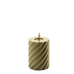Mansion atmosphere - swirl led kaars goud 10x7,5cm