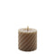 Mansion atmosphere - swirl led kaars rustic sand 10x10cm