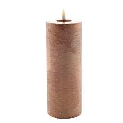 Mansion atmosphere - led kaars rustic copper 20x7,5cm