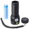 LED flashlight with long range including battery, with hand strap