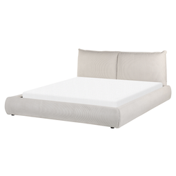 Beliani VINAY - Waterbed - Beige - 160 x 200 cm - Corduroy