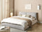 Beliani VINAY - Waterbed - Beige - 180 x 200 cm - Corduroy