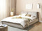 Beliani VINAY - Waterbed - Taupe - 160 x 200 cm - Corduroy