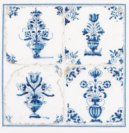 Antique Tiles Flower Vases - Linen - 36 count - 483