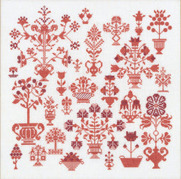 Antique Flower Sampler - Aida - 18 count - 2092A