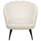Beliani LOVIKKA - Fauteuil - Crème - Fluweel